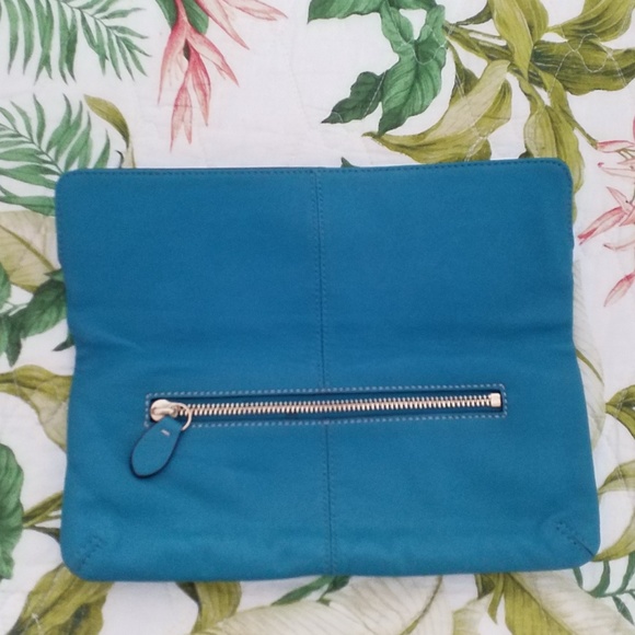Coach Blue/Turquoise Folding Evening Purse - Picture 2 of 4